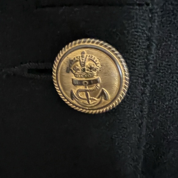 Orig $798 EUC Smythe One Button Poppy Red Lapel Black Blazer Size 2 - Picture 7 of 11